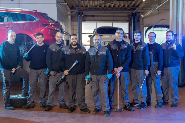 Werkstatt Team des Autohauses Hempel in Braunschweig.